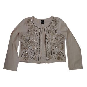 Atmosphere Cream Embellished Jacket
